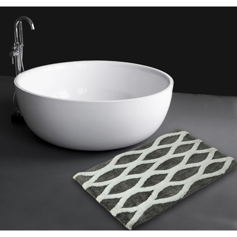 Yamada Non-Slip Bath Rug, Gray