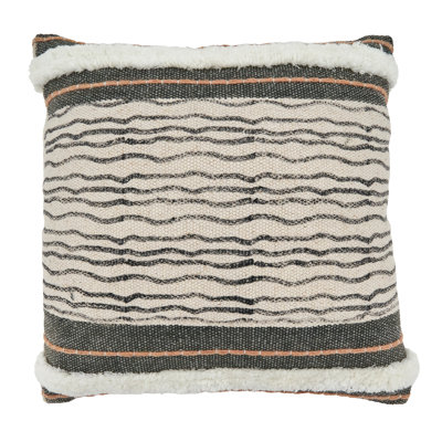 Sadie Collection Appliqued Cotton Throw Pillow