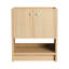 Meuble-lavabo de 76 cm (30 po), construction en contreplaqué de chêne avec 2 portes pour les articles de toilette. Meuble-lavabo autoportant en contreplaqué, offrant beaucoup d'espace de rangement.
