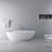 freestanding solid surface soaking bathtub