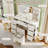 Vanity Desk with Mirror & Lights Makeup Table with Power Outlets & 7 Drawers