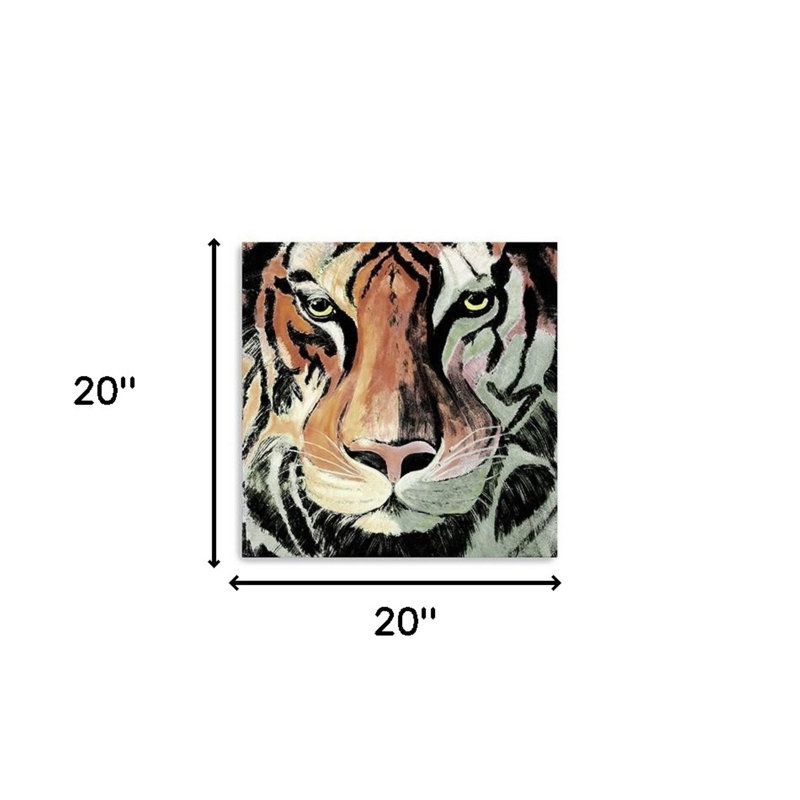 «Staring Tiger Portrait», impression murale sans cadre