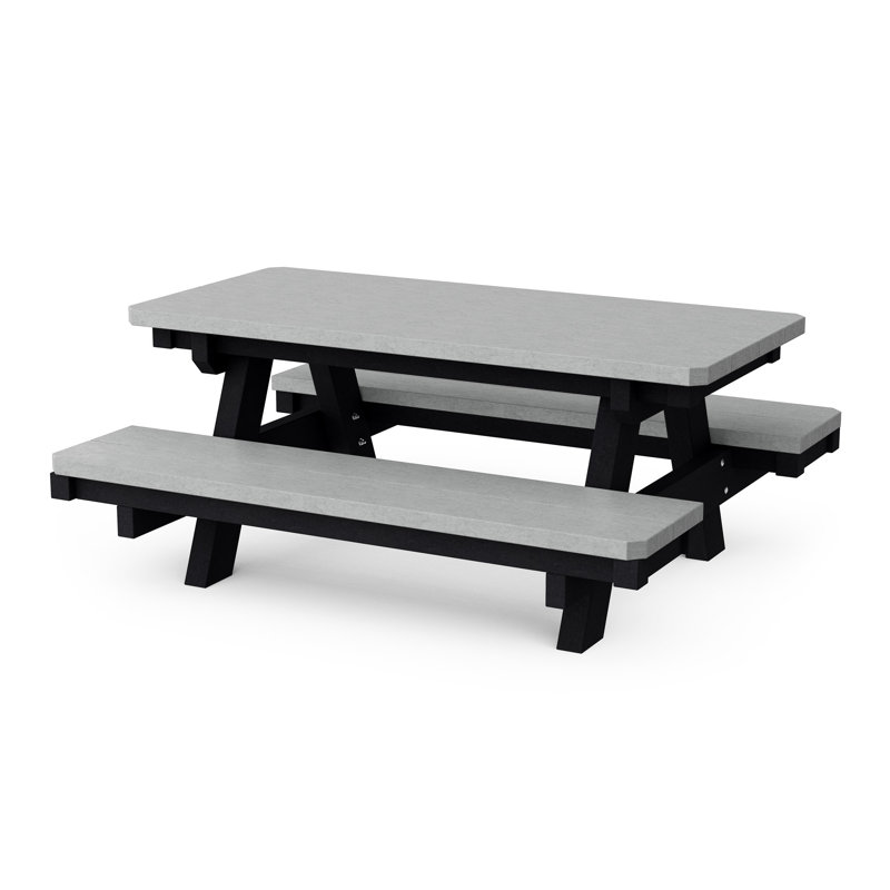 Table de pique-nique pour enfants Heritage, Gris clair / noir