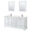 Ensemble de meuble-lavabo double 72 "avec miroir Deborah-51712404-80224869-98282540