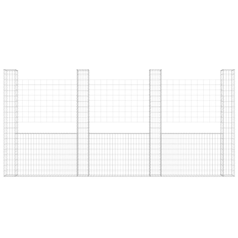 Panneau de clôture en métal argenté, H 78,7 po x l 149,6 po x P 7,9 po