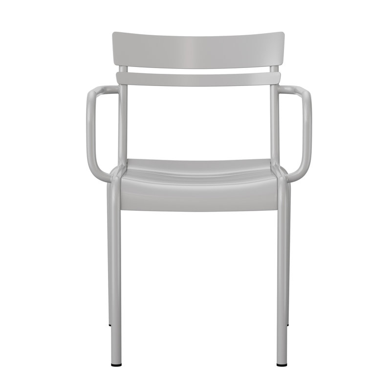 Tabouret de bar moderne / intérieur en acier à 2 lattes de qualité commerciale moderne, Argent