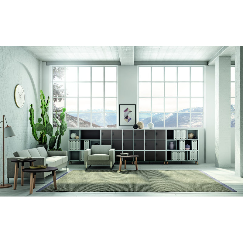 Monroy Three Leg Coffee Table, Black, 60cm H x 50cm L x 70cm W
