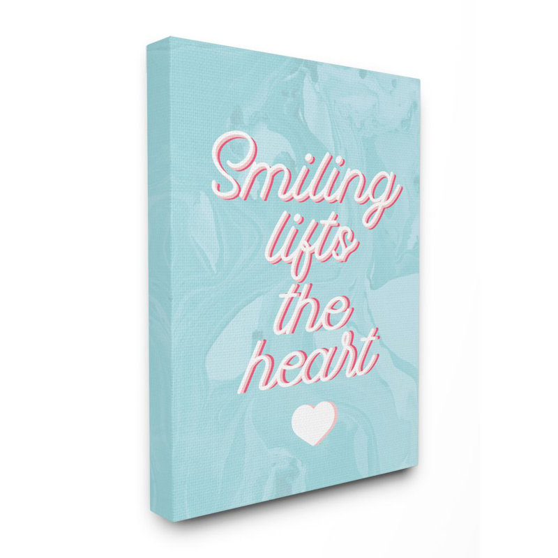 " Smiling Lifts The Heart ", Wrapped Canvas, 20" H x 16" W