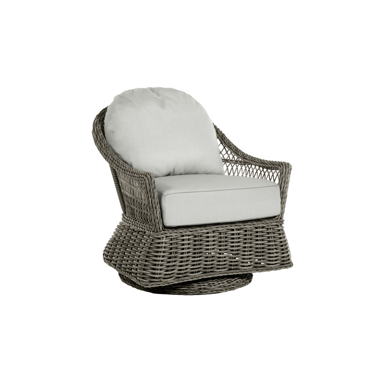 Fauteuil oscillant tissé Soho - Onyx, Welt, Sunbrella® argent Verona, Noir