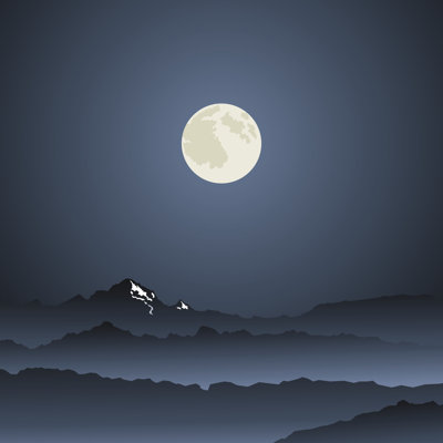 Night In The Mountains by Marius Auzelis - Wrapped Canvas Print