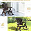 Chaise berçante rustique brune - pour patio, jardin, véranda haute, siège en bois au design fonctionnel classique