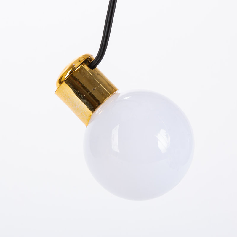Guirlande blanche et dorée, 30 lumières à DEL chaudes avec minuterie