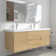  Angela 60 inch Fully Assembled Double Floating Bathroom Vanity with Solid Surface Sink