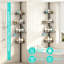 4-Tier Drill-Free Telescopic Corner Shower Caddy with Hooks