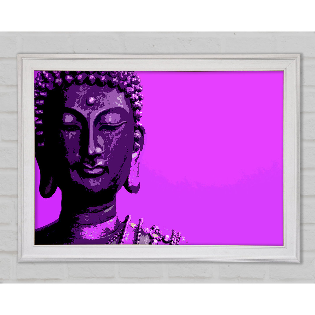 Buddha Popart Purple - Einzelner Bilderrahmen zum Ausdrucken