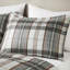 Édredon double / grand écossais, rembourrage, 2 taies décoratives, coussins décoratifs, housse en microfibre, literie en tissu