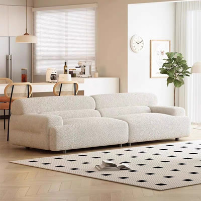 French Retro Cream Style Sofa