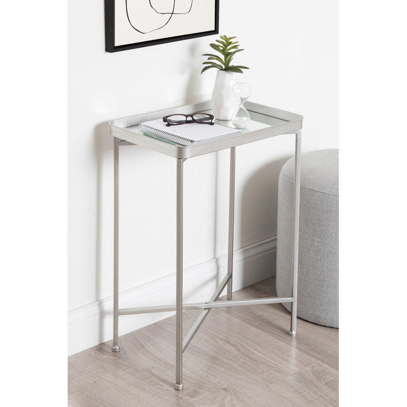 Table de bout Ekta, Argent, Miroir