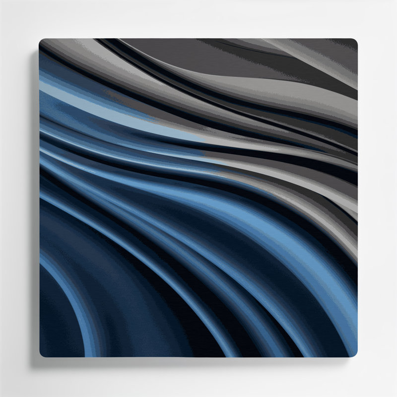 Gradient Abstract 97 Gray Metal Wall Art, 8" H x 8" W