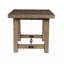 Table de bout en bois récupéré à la main avec grains