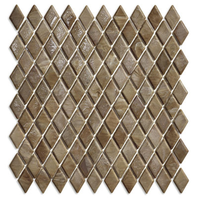 Mouma 7/8" x 1-5/8" Diamond Glass Mosaic