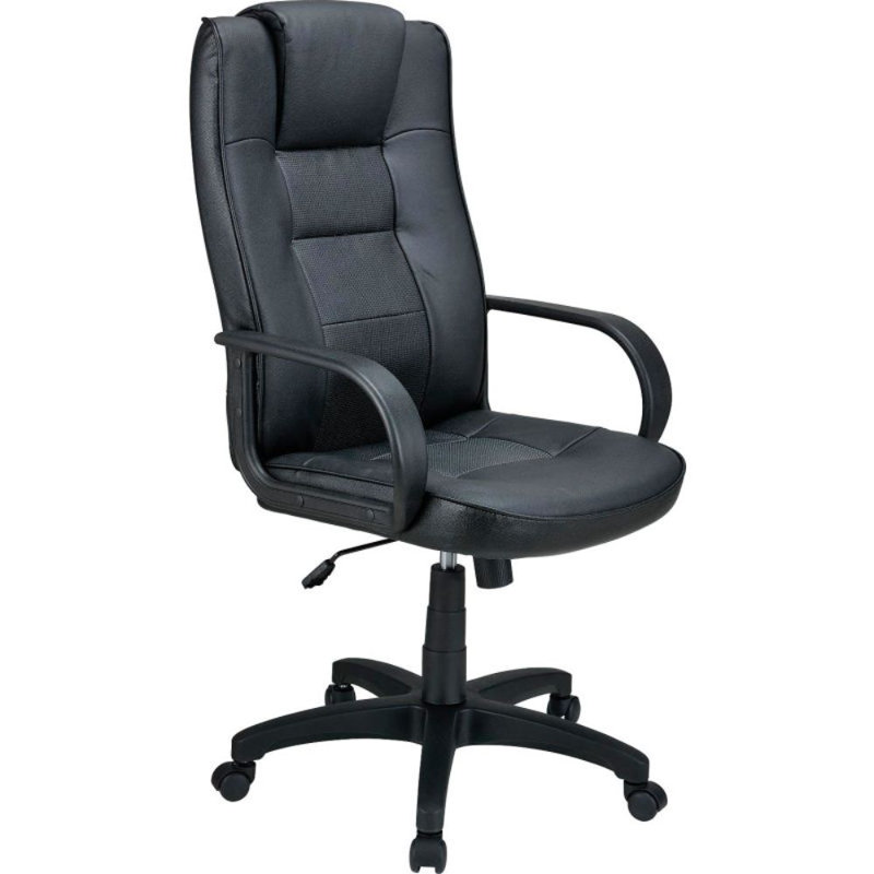 Black Leather High Back Ergonomic Executive Swivel Chair