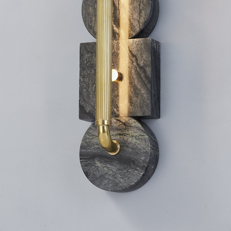 Sena 1 Light Wall Sconce, Vintage Brass