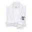 Peignoir brodé en satin gaufré unisexe avec passepoil satiné The Holiday Aisle® Hotel Collection-2046828102-2046828100