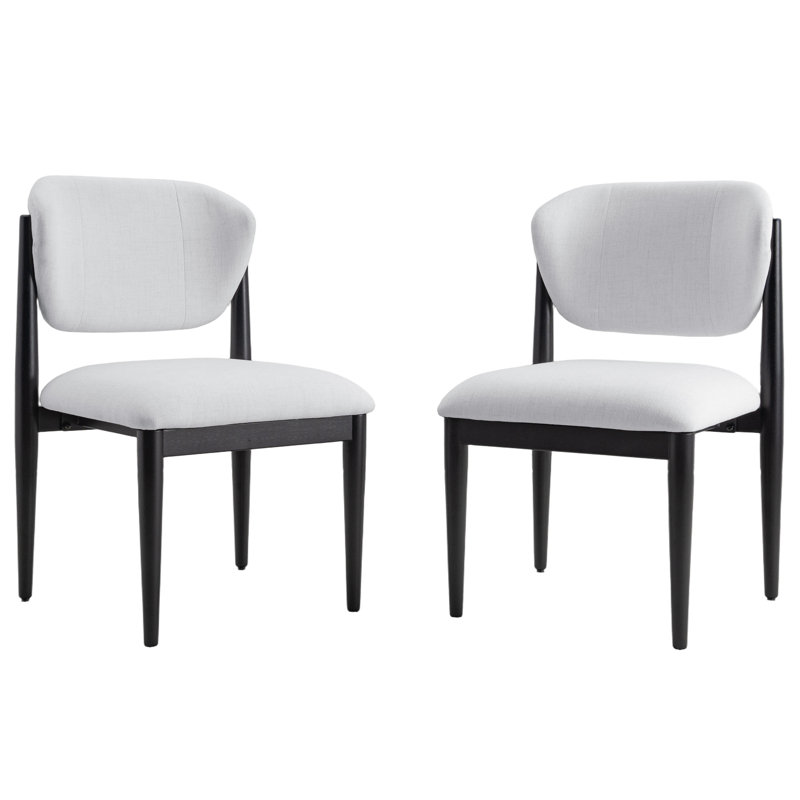 Chaise rembourrée Flora, Noir