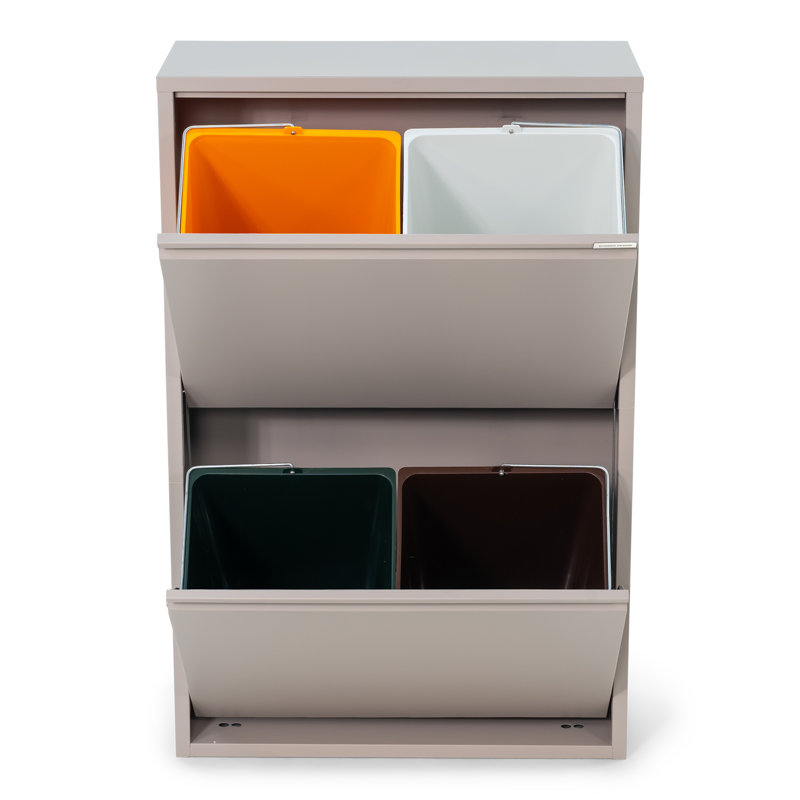 GIGI Steel Handle Recycling Bin - 18.5L