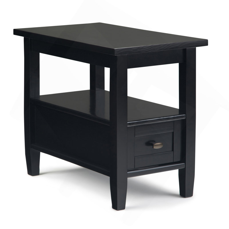 Table d'appoint transitionnelle en bois Warm Shaker, Noir