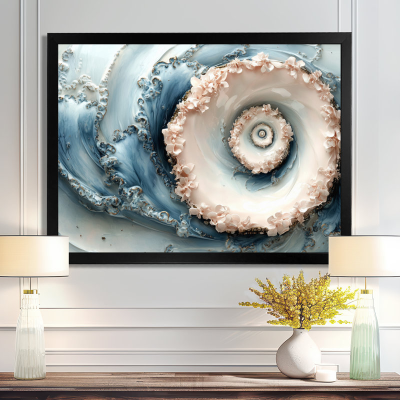 Mechling - Abstract Large Wall Art, H 30 po x l 40 po, Cadre simple, Noir, noir, noir, noir