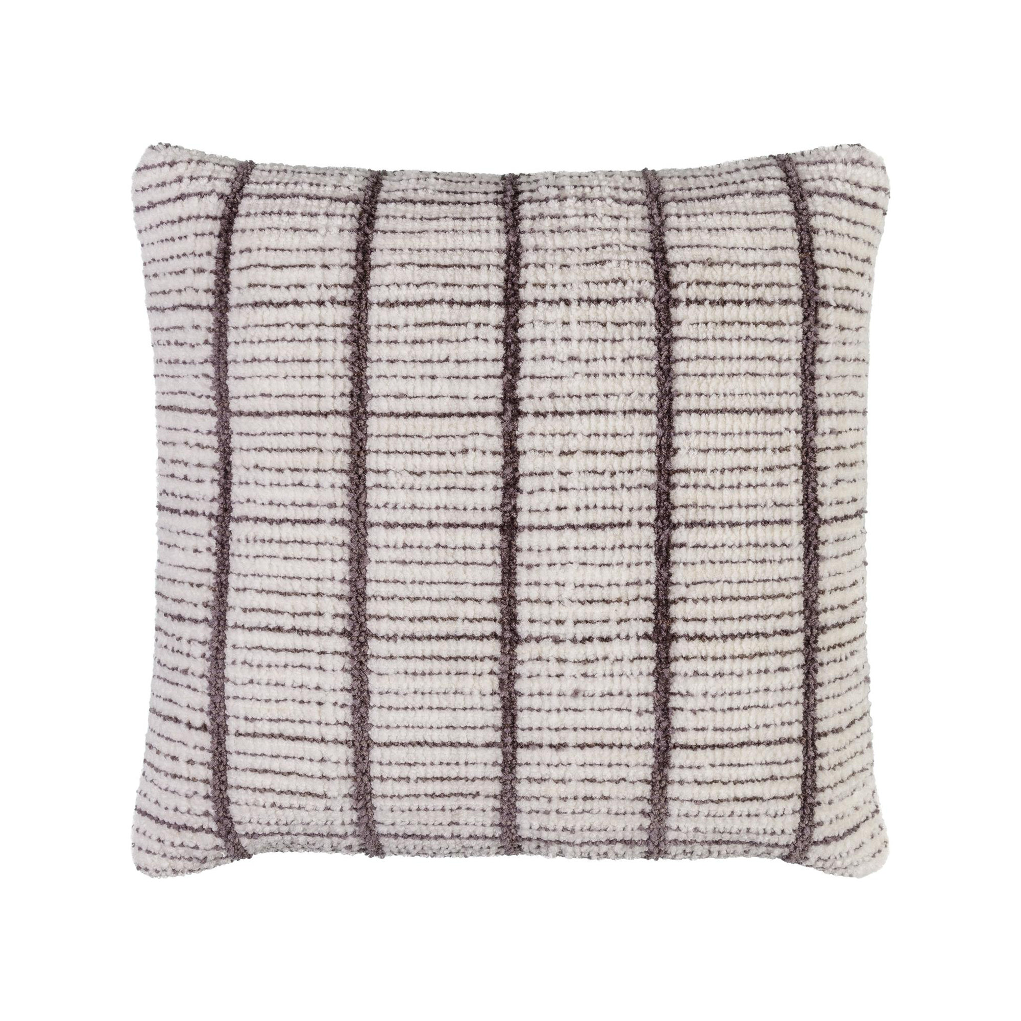 Wanderer Plaid Throw Pillow, Polyester/Polyfill, 20" x 20", Dark Charcoal