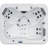 Excellence 3-4 Person 41-Jet Lounger Hot Tub Spa with Bluetooth Stereo, 3 Pumps, LED Lighting, Insulated Cover Included