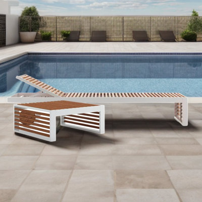 Outdoor Aluminum Alloy Lounge Chair Outdoor Chaise Lounge Set