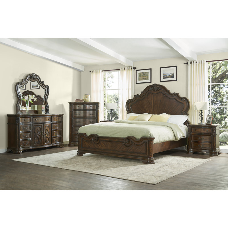 Commode 9 tiroirs avec miroir Arvo