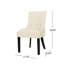 Chaises de salle à manger en tissu beige (2) - Contemporain avec capitonnage sans pieds et pieds fuselés, assemblage requis (2) avec coutures en losange