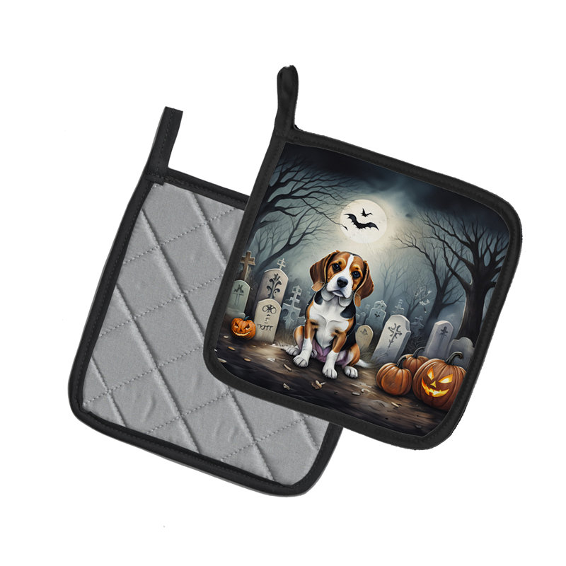Paire de porte-casseroles Beagle Spooky Halloween