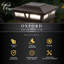 Oxford Solar Powered Integrated LED Aluminium Fence Post Cap Light 6 in. x 6 in. with Base Adapter Included-38507798