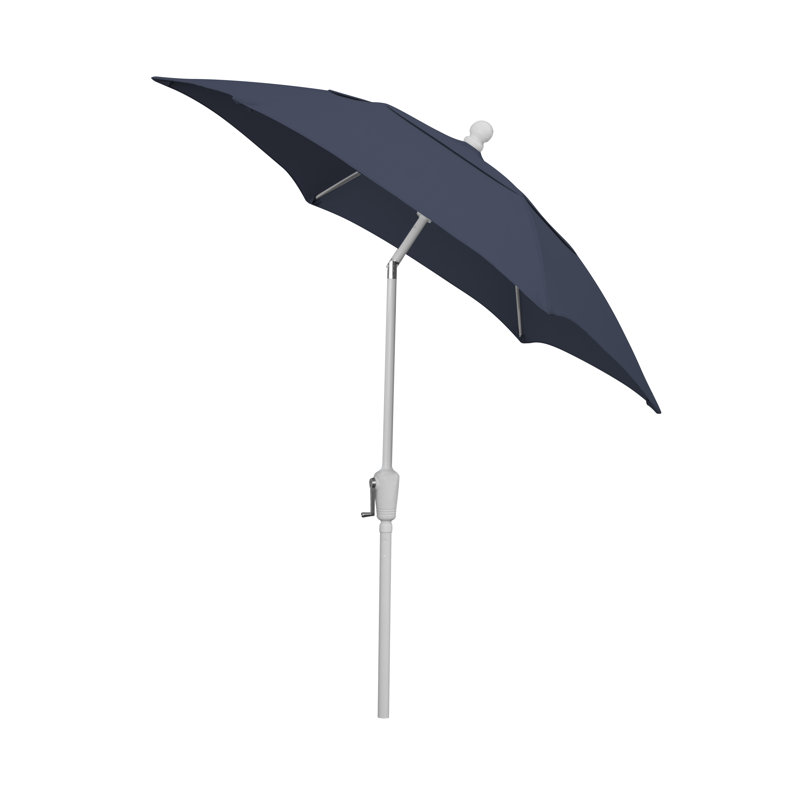 Parasol de marché octogonal 7,5 pi Leonard, Marine, Blanc