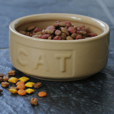 Mason Cash: Cane Cat Bowl - 5.2", 13.5oz - Tan Food & Water Feeding Dish, Durable Ceramic Stoneware, Microwave-Dishwasher Safe, Pet Feeding-Hydration