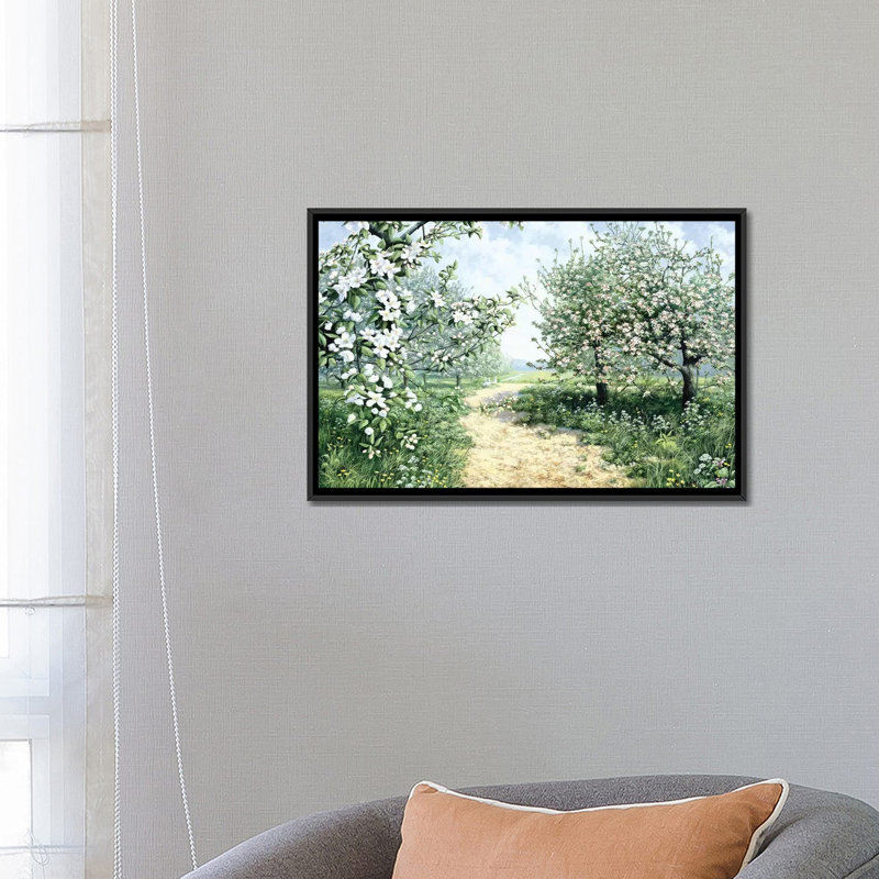 «Spring», reproduction sur toile, H 18 po x l 26 po x P 1,5 po, Toile avec cadre noir, Pas de tapis
