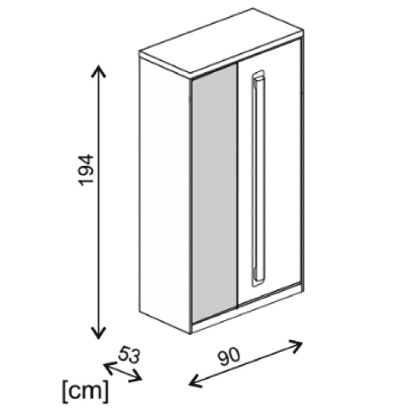 Pevzner 2 Door Manufactured Wood Wardrobe