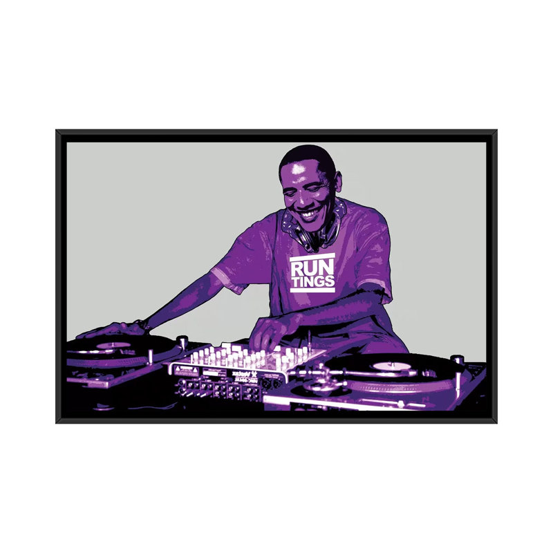 «Run Things» par Steez, impression sur toile, H 18 po x l 26 po x P 1,5 po, Toile avec cadre noir