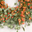 Guirlande de fleurs de campagne artificielle 24 po avec baies d'eucalyptus