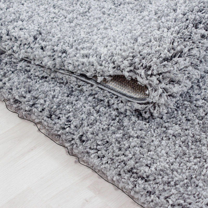 Solid Colour Shag Area Rug, Rectangle 160 x 230 cm
