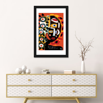 Femme africaine qui rêve - impression