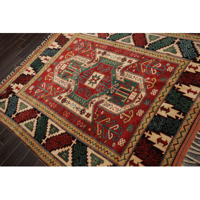 6x7 Hand Knotted Wool Oushak Arts & Crafts tribal Rug