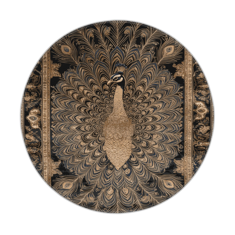 Persian Brown Indoor and Outdoor Area Rug, Rectangle 5' x 7'