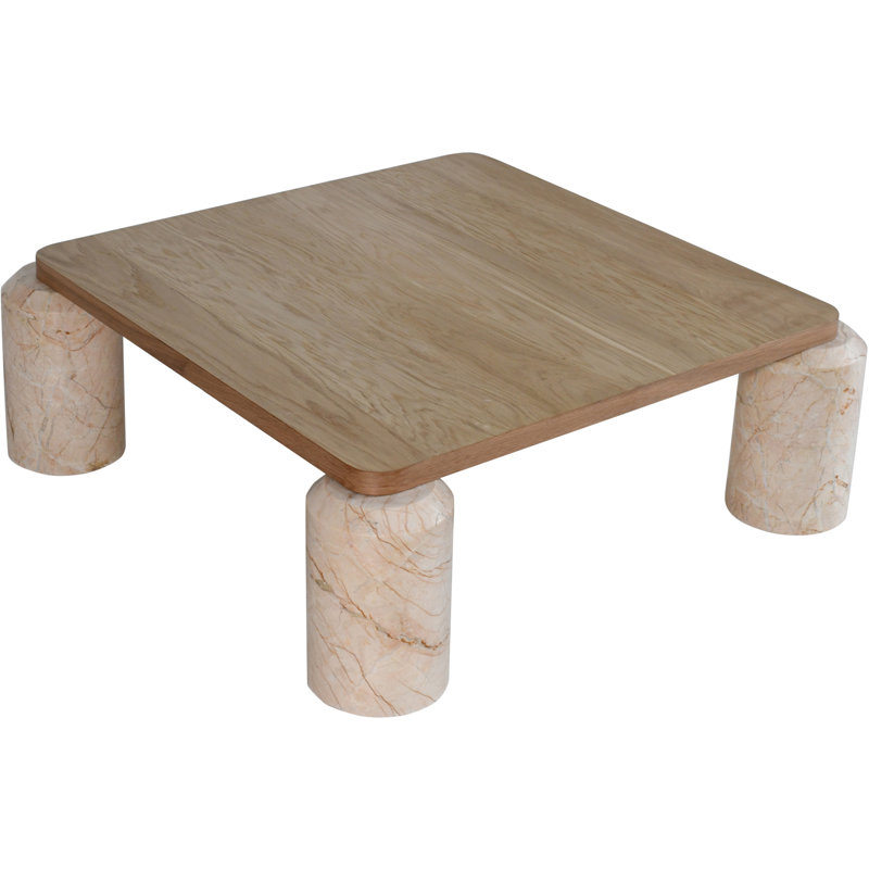 Ferrara Coffee Table, Brown, Beige Marble